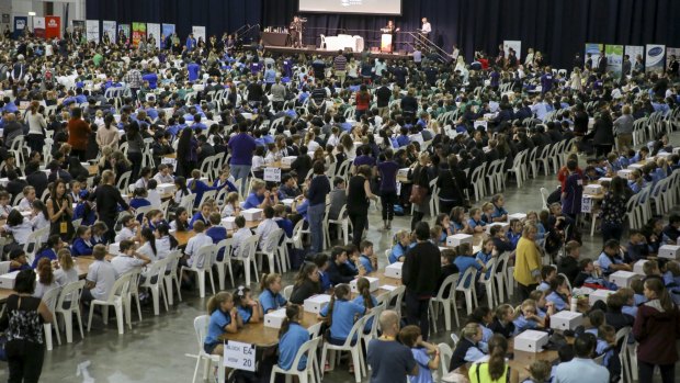 More than 2800 students gathered in Brisbane to take part.