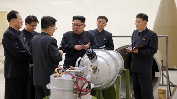 North Korea's state media said leader Kim Jong Un inspected the loading of a hydrogen bomb into a new intercontinental ballistic missile.