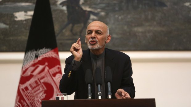 Afghan President Ashraf Ghani in Kabul earlier this month. 