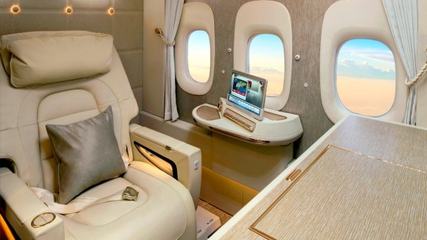 Emirates new first class suites for its Boeing 777s.