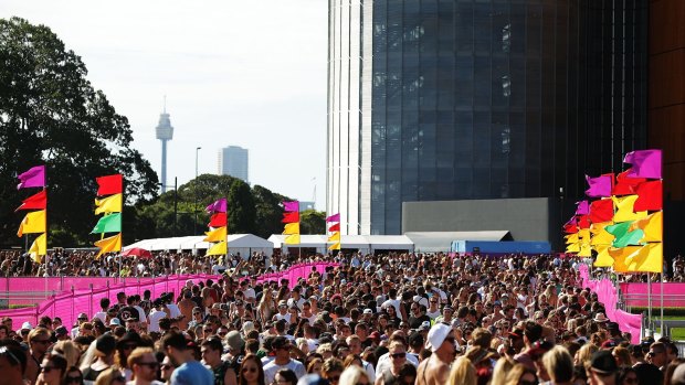 Revellers were out in force at Randwick's Future Music festival.