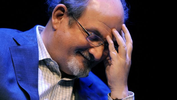 Writer Salman Rushdie discusses his autobiography titled, "Joseph Anton: A Memoir" in Washington in 2012.