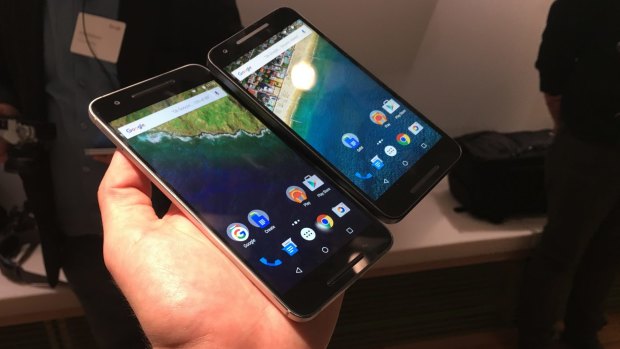 In the flesh: The Nexus 6P and 5X.