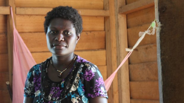A PNG woman,  Leoba Devana, jailed for abortion, in Bekut jail, Buka, Bougainville.