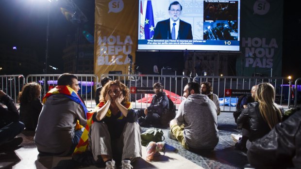 Spanish Prime Minister Mariano Rajoy addresses the nation after the banned Catalan referendum.