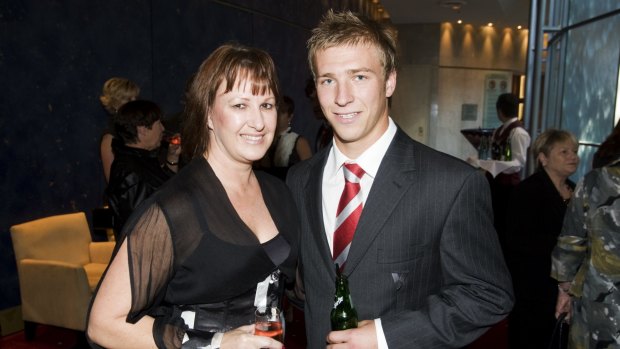 Kieren Jack and his mother Donna in 2009.