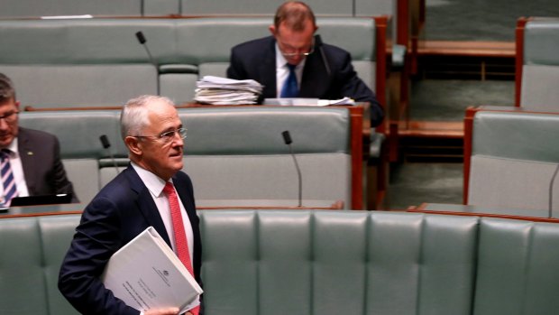 Prime Minister Malcolm Turnbull arrives for question time on Tuesday afternoon.
