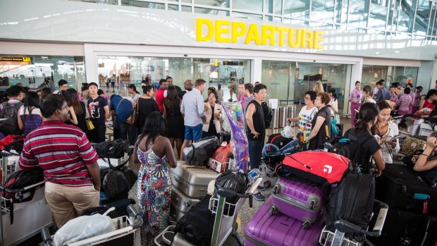 Virgin Australia cancelled all flights in and out of Bali on Monday, while Jetstar cleared seven services to operate during daylight hours.
