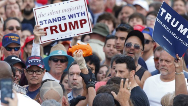 A Trump campaign rally in Boca Raton, Florida, on Sunday. 