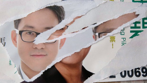 A series of vandalided posters are a sign that the elections are the most contentious since the 1997 British handover of Hong Kong to China. 