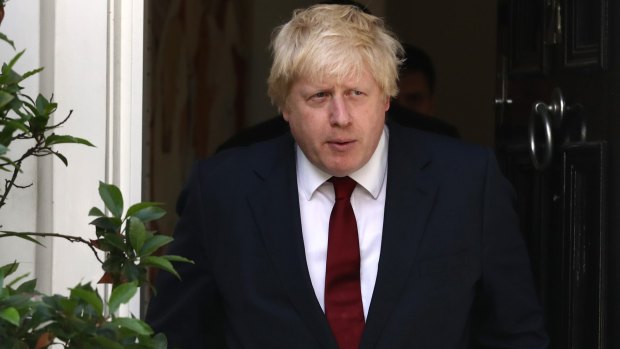 Conservative MP Boris Johnson leaves his house after British Prime Minister David Cameron resigned following the results of the EU referendum.