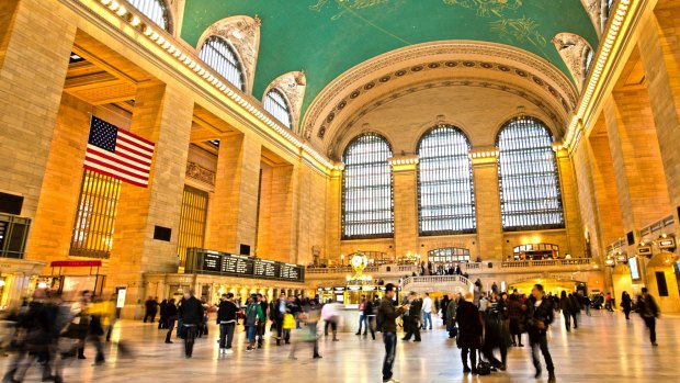 Commuters and shoppers at Grand Central in New York.
