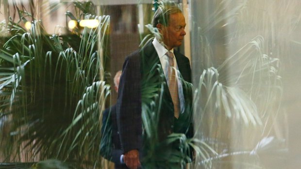 Former Knox Grammer headmaster Dr Ian Paterson arrives to the Royal Commission into Institutional Responses to Child Sexual Abuse on Wednesday.