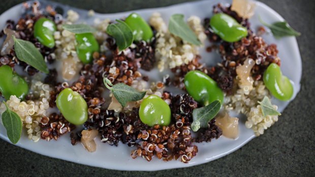 A dish served at Gustu restaurant and bar in La Paz.