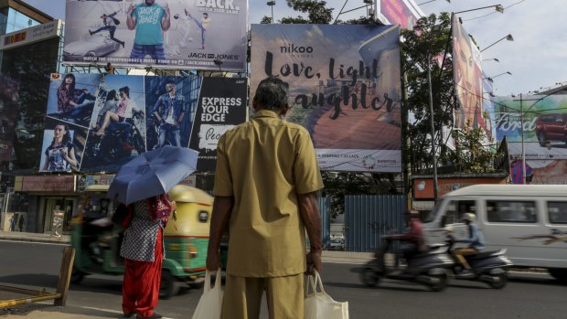 A street corner in Bangalore, India, where people are being offered cash incentives to marry someone from a lower caste.