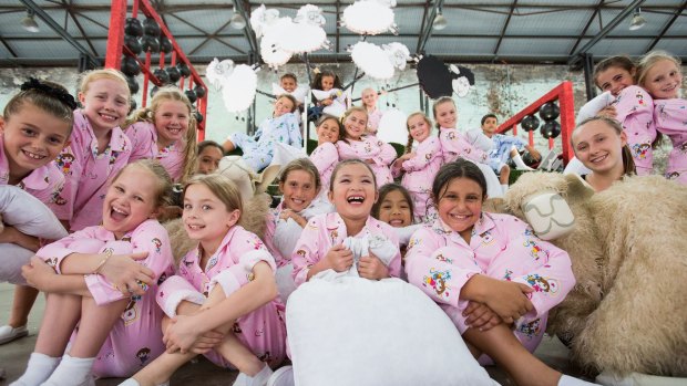 Strong start: Tourists have flooded into Sydney for Chinese New Year festivities, which will include a performance from these children in the Counting Sheep segment of the Twilight Parade.
