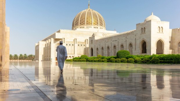 Muscat's Grand Mosque attracts 20,000 people for Friday night prayers.