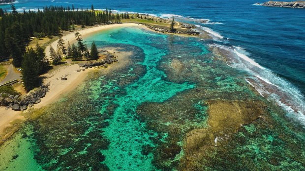 A reef on Norfolk Island.