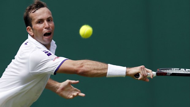 Radek Stepanek, during his match against his friend Nick Kyrgios at Wimbledon on Tuesday.