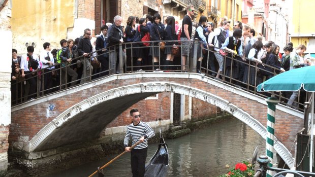 Over-crowded: Venice is one of many European cities already affected by overtourism.  
