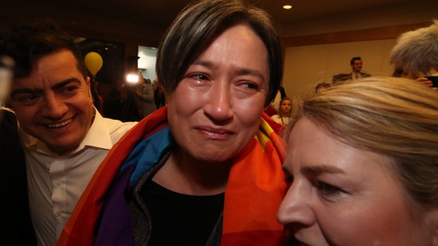 "Thank you, Australia." Penny Wong reacts.
