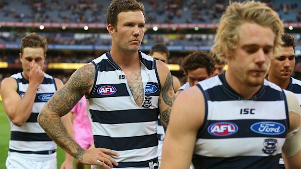 Disappointed: Geelong forward Mitch Clark has played down  the ‘‘sledging’’ furore. 