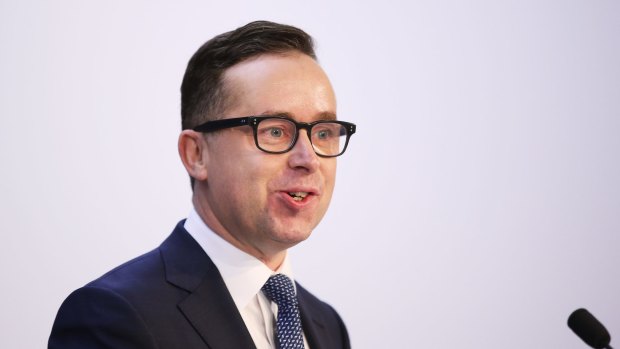 Qantas Chief executive Alan Joyce delivers a record profit. 