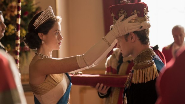 The Queen makes Philip a British prince in The Crown. 