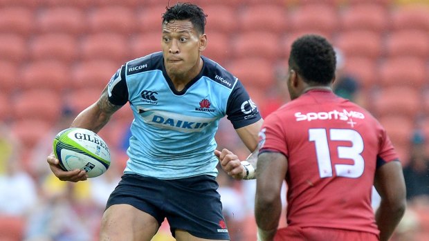 Israel Folau of the Waratahs has featured heavily in the Rebels' planning.