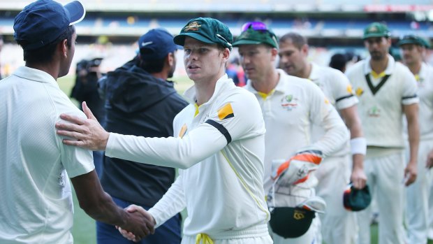 Under fire: Steve Smith has been criticised by some after his conservative second-innings declaration virtually ensured the third test would end in a draw.