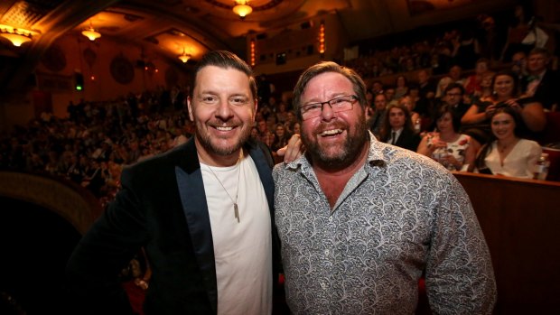 World premiere of The BBQ. Manu Fieldel and Shane Jacobson. 