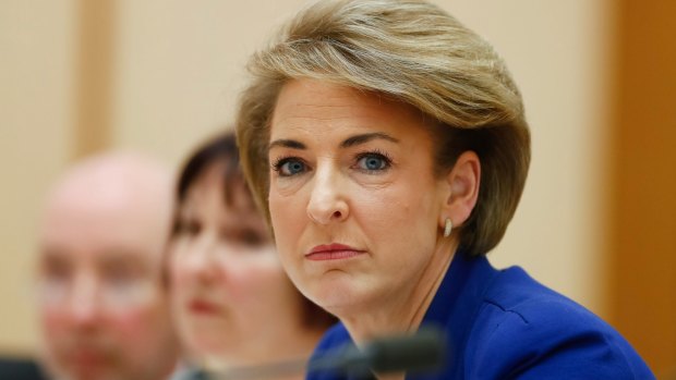 Minister for Employment Michaelia Cash during a Senate estimates hearing at Parliament House on Wednesday.
