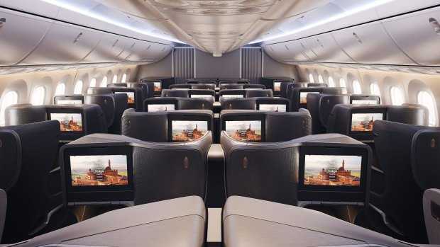 土耳其航空公司是一个最新的航空公司商务舱的变阵为1-2-1布局。