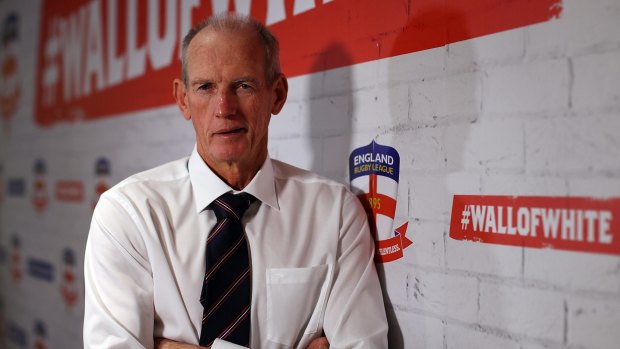 Mixing business with business: England and Broncos coach Wayne Bennett.