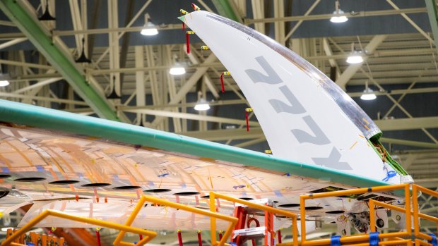 When the 3.4-metre-long tips are unfolded for flight, it has a wingspan of 72 metres. That makes it longer and with a larger wingspan than the latest 747 jumbo jet.