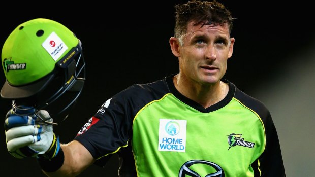 Taking the next step: Michael Hussey.