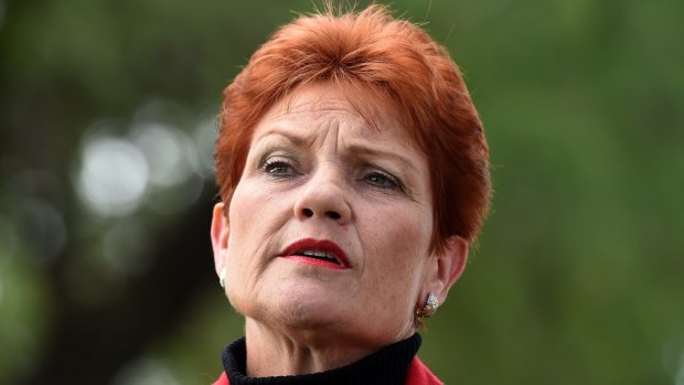 Pauline Hanson on Monday.