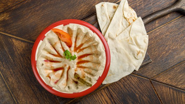 Mutabal – a smoky, creamy eggplant dip similar to baba ghanoush – is from the Levant, a rough grouping of nations including Syria, Lebanon, Jordan, Palestine and Israel. 