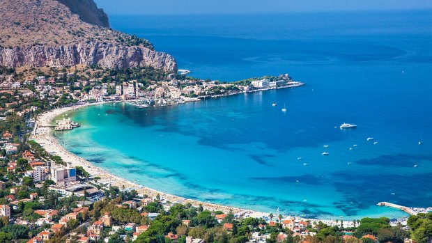 Mondello, an old fishing village that has morphed into one of Palermo's most desirable seaside resorts.