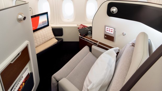 Qantas has 14 first class seats on board its A380s.