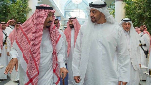 Yemen coalition: King Salman of Saudi Arabia, left, with UAE Crown Prince Mohammed bin Zayed al-Nahyan.
