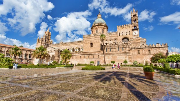 The beautiful Cathedral of Palermo.