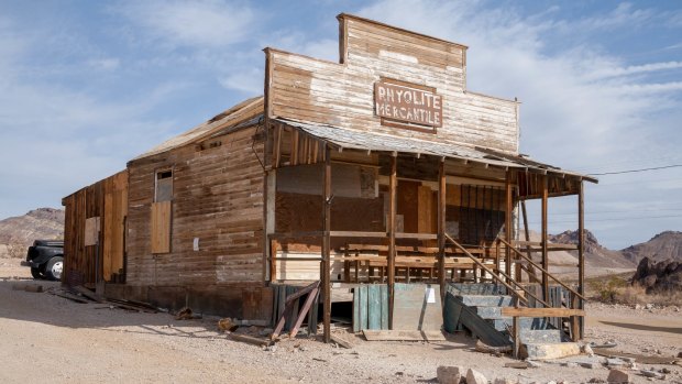 Abandoned shop in Ghost town Rhyolite, Nevada.
