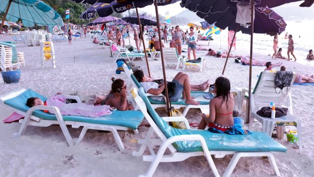 Patong Beach in Phuket, Thailand, is very popular with Australian tourists.