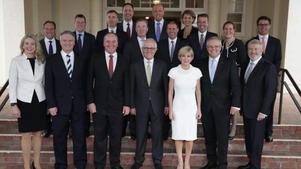 The Turnbull cabinet after the reshuffle.