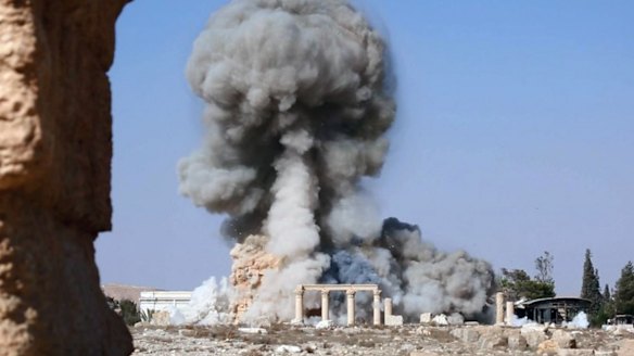 Islamic State have released pictures purporting to show  the destruction of the 2000-year-old temple of Baalshamin in Syria's ancient city of Palmyra. 