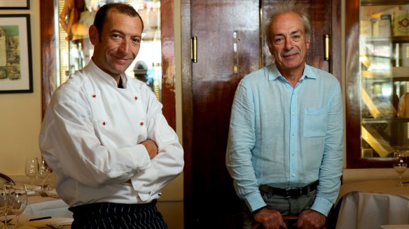 Melbourne restaurant 'legends' Geraud Fabre and Jean-Paul Prunetti from France Soir.