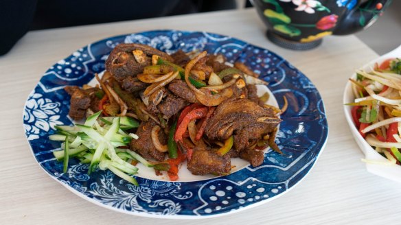 Lamb ribs with onion and cumin at Dolan on Silk Road.