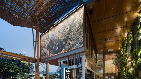 Bailey's foyer has already become a talking point thanks to a six-tonne marble mosaic of former Cairns resident Dolly the Dugong.