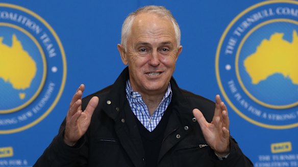 Prime Minister Malcolm Turnbull at Smeaton Grange in Sydney on Sunday 